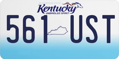 KY license plate 561UST