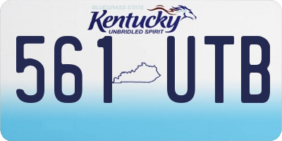 KY license plate 561UTB