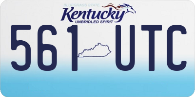 KY license plate 561UTC