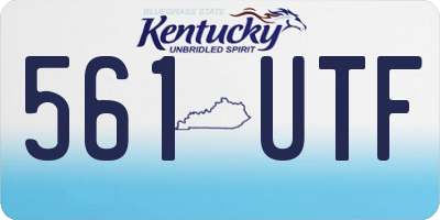 KY license plate 561UTF