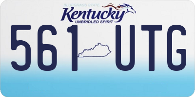 KY license plate 561UTG
