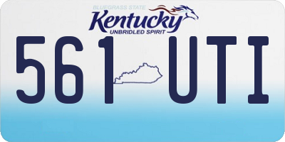 KY license plate 561UTI