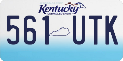 KY license plate 561UTK