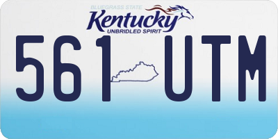 KY license plate 561UTM