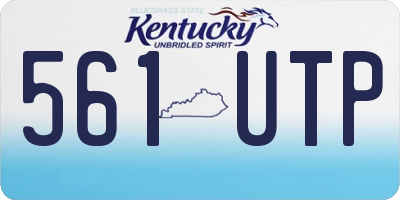 KY license plate 561UTP