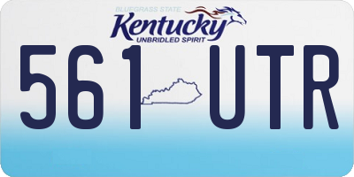 KY license plate 561UTR