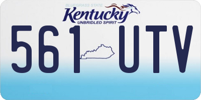 KY license plate 561UTV