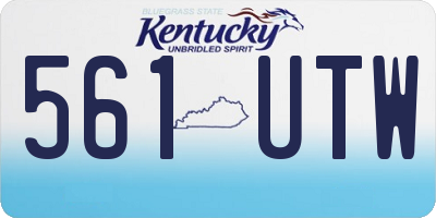KY license plate 561UTW