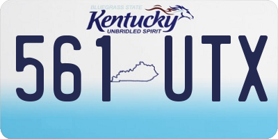 KY license plate 561UTX