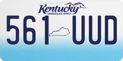 KY license plate 561UUD