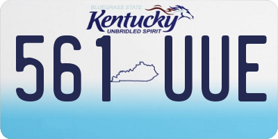 KY license plate 561UUE
