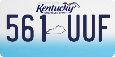 KY license plate 561UUF
