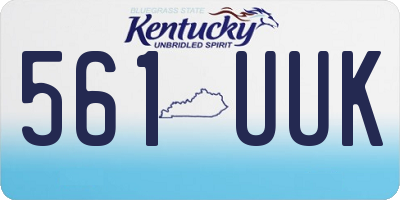KY license plate 561UUK