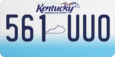 KY license plate 561UUO