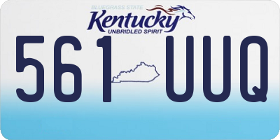 KY license plate 561UUQ