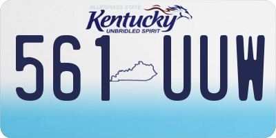 KY license plate 561UUW