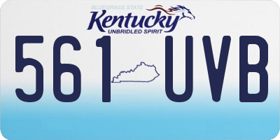 KY license plate 561UVB