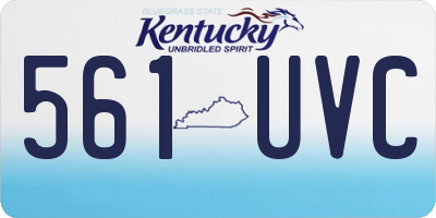 KY license plate 561UVC