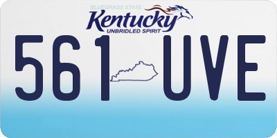KY license plate 561UVE