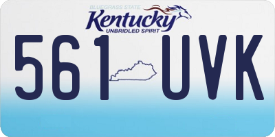 KY license plate 561UVK