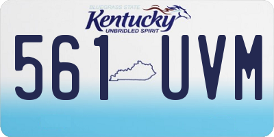 KY license plate 561UVM