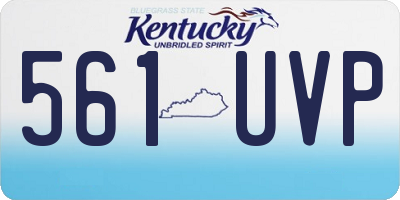 KY license plate 561UVP