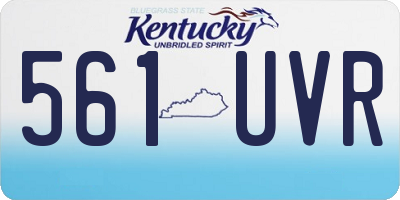 KY license plate 561UVR