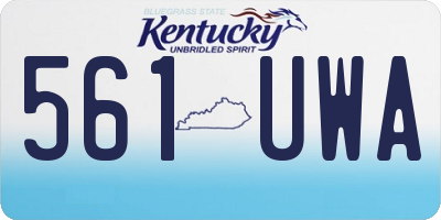 KY license plate 561UWA