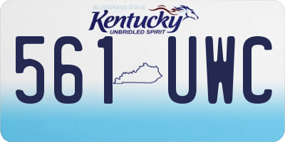 KY license plate 561UWC
