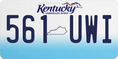 KY license plate 561UWI