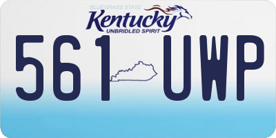 KY license plate 561UWP