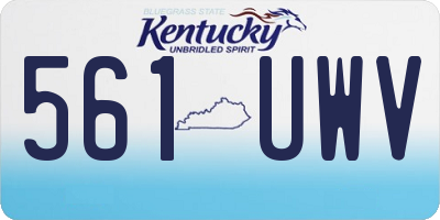 KY license plate 561UWV