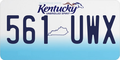 KY license plate 561UWX