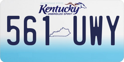 KY license plate 561UWY