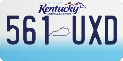 KY license plate 561UXD