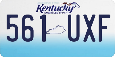 KY license plate 561UXF