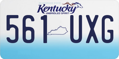 KY license plate 561UXG