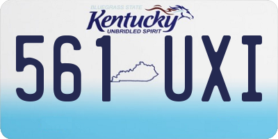 KY license plate 561UXI