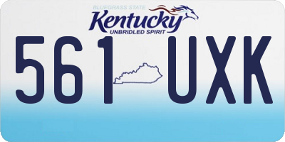 KY license plate 561UXK