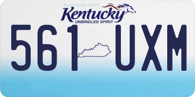 KY license plate 561UXM