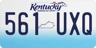 KY license plate 561UXQ