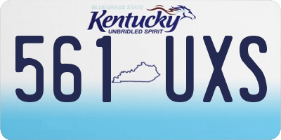 KY license plate 561UXS