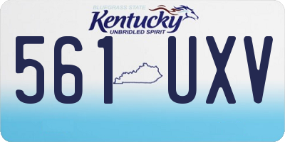 KY license plate 561UXV