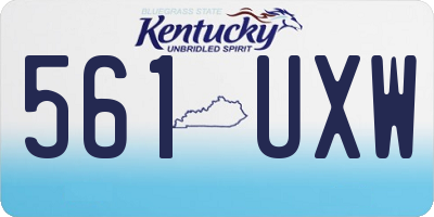 KY license plate 561UXW