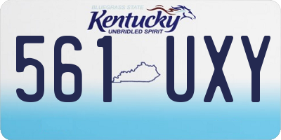 KY license plate 561UXY