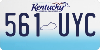KY license plate 561UYC