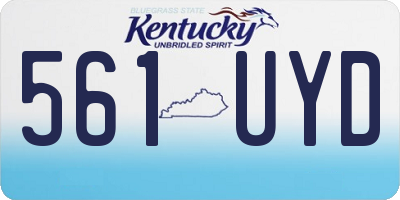 KY license plate 561UYD