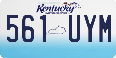 KY license plate 561UYM