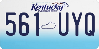 KY license plate 561UYQ