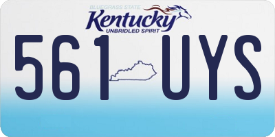 KY license plate 561UYS
